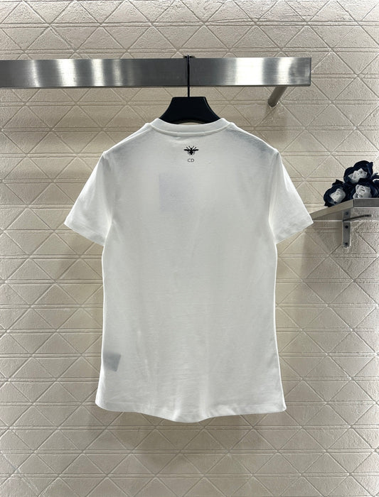 Printed Beaded Logo T-Shirt