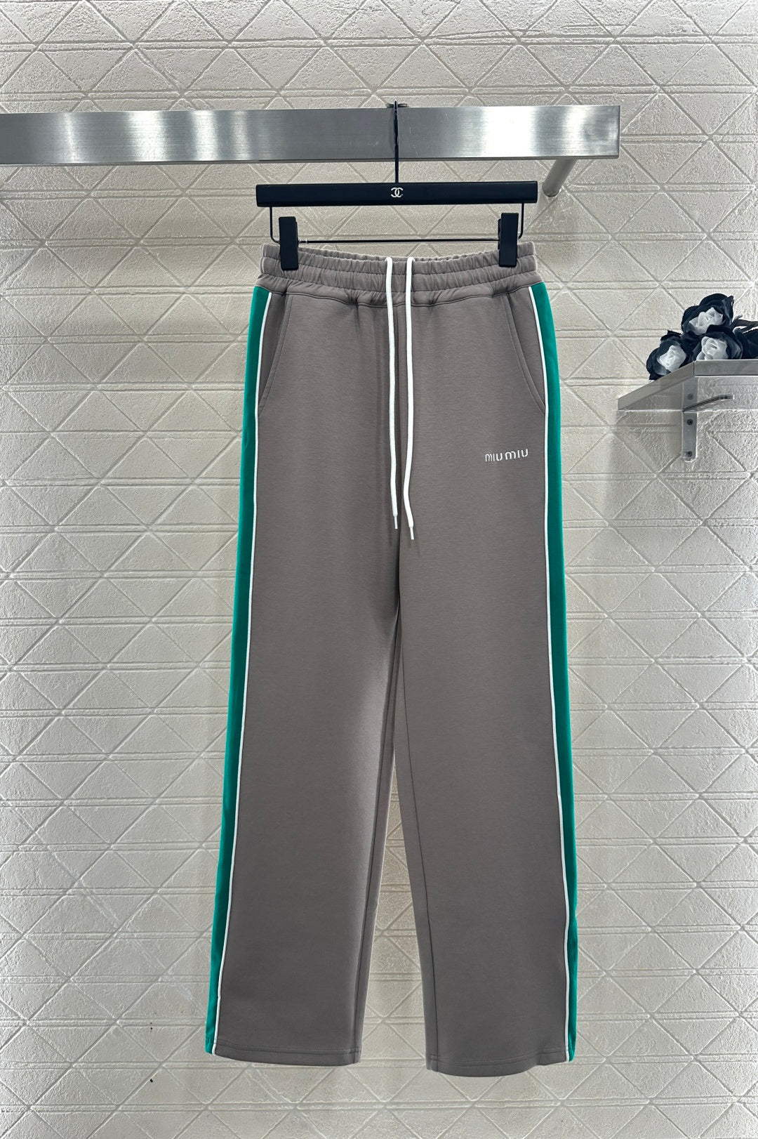 Webbing Logo Straight Leg Pants