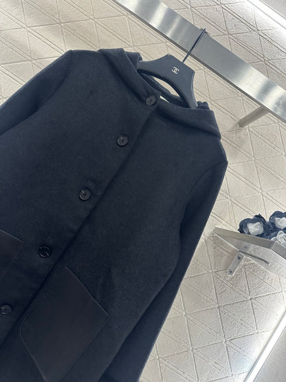 Hooded Fur-Sleeved Jacket