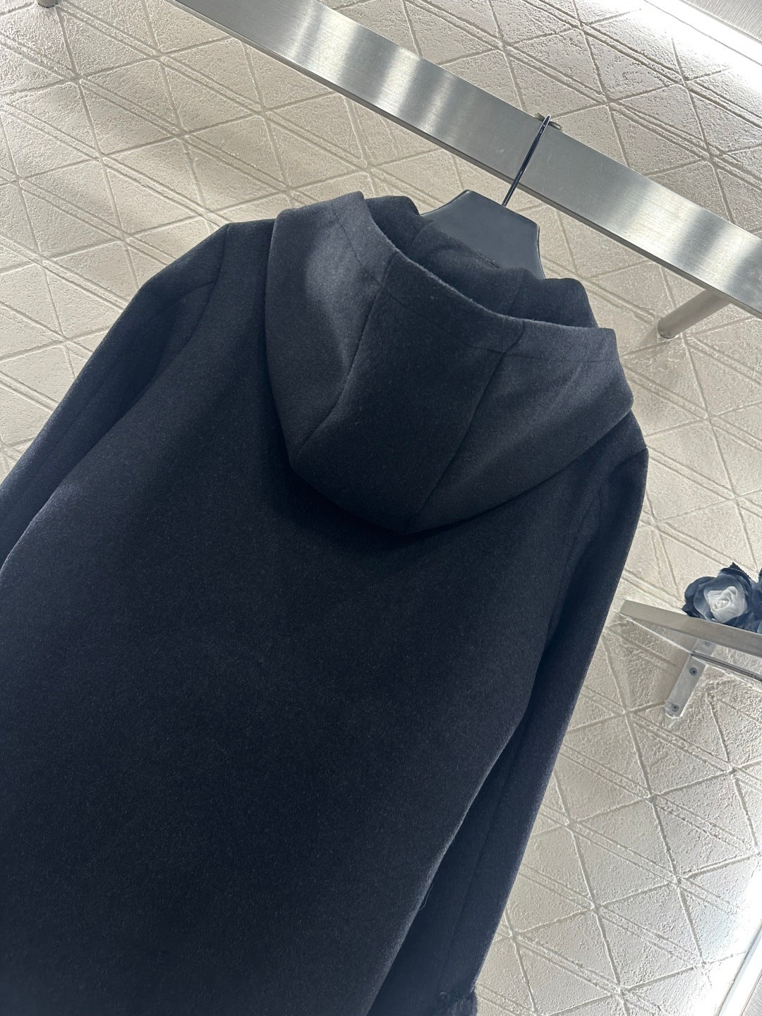 Hooded Fur-Sleeved Jacket