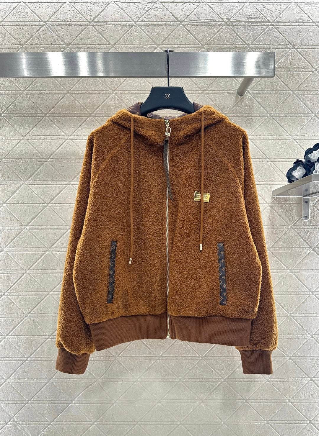 Teddy Hooded Zip-Up Jacket