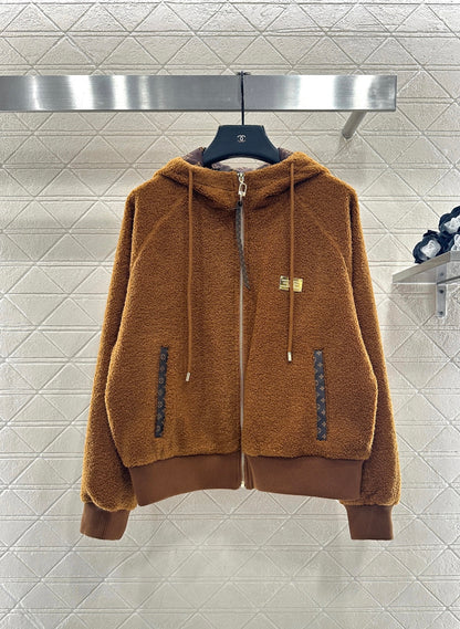 Teddy Hooded Zip-Up Jacket