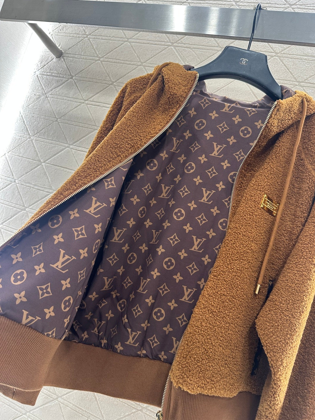 Teddy Hooded Zip-Up Jacket