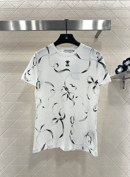 Logo Ribbon Bow T-Shirt