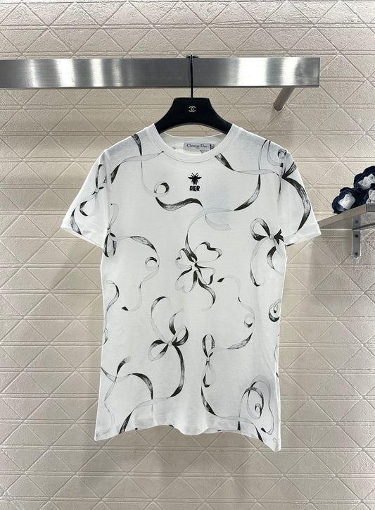 Logo Ribbon Bow T-Shirt