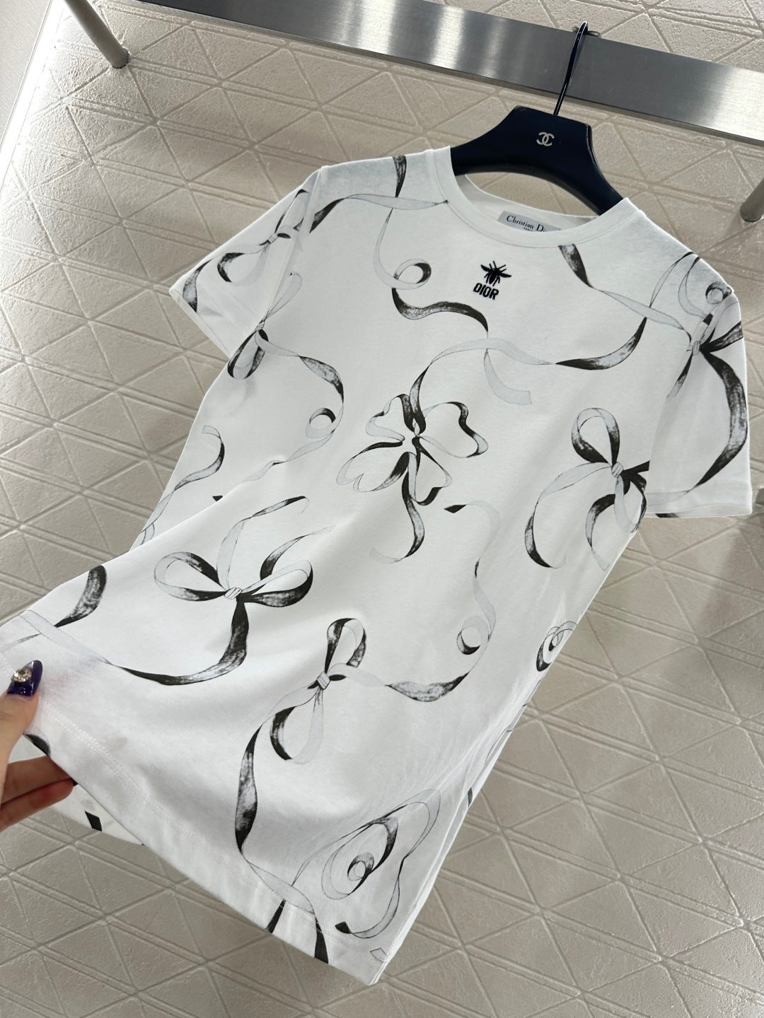 Logo Ribbon Bow T-Shirt