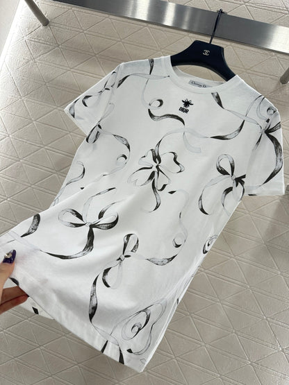 Logo Ribbon Bow T-Shirt