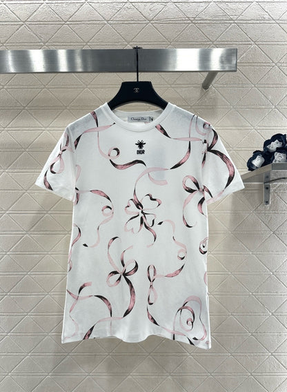Logo Ribbon Bow T-Shirt