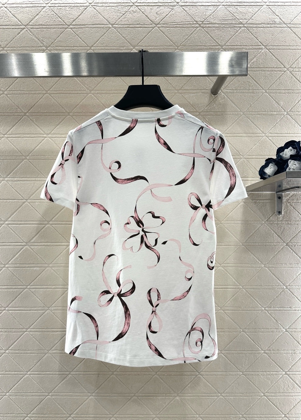 Logo Ribbon Bow T-Shirt