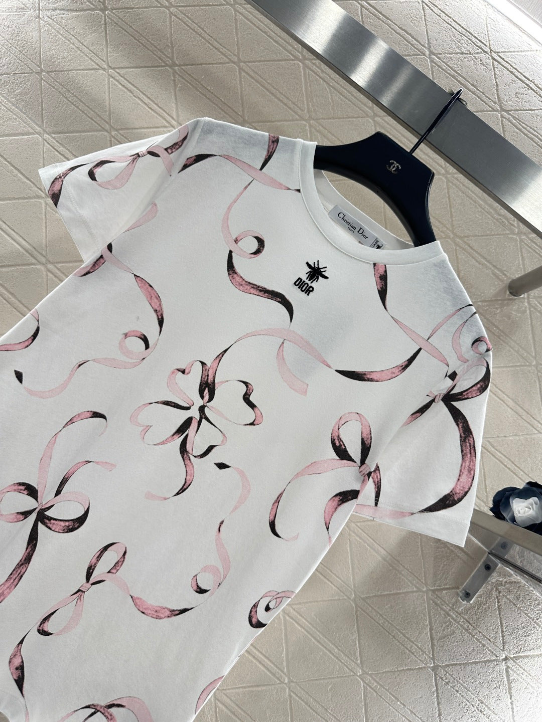 Logo Ribbon Bow T-Shirt