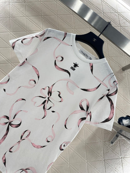Logo Ribbon Bow T-Shirt