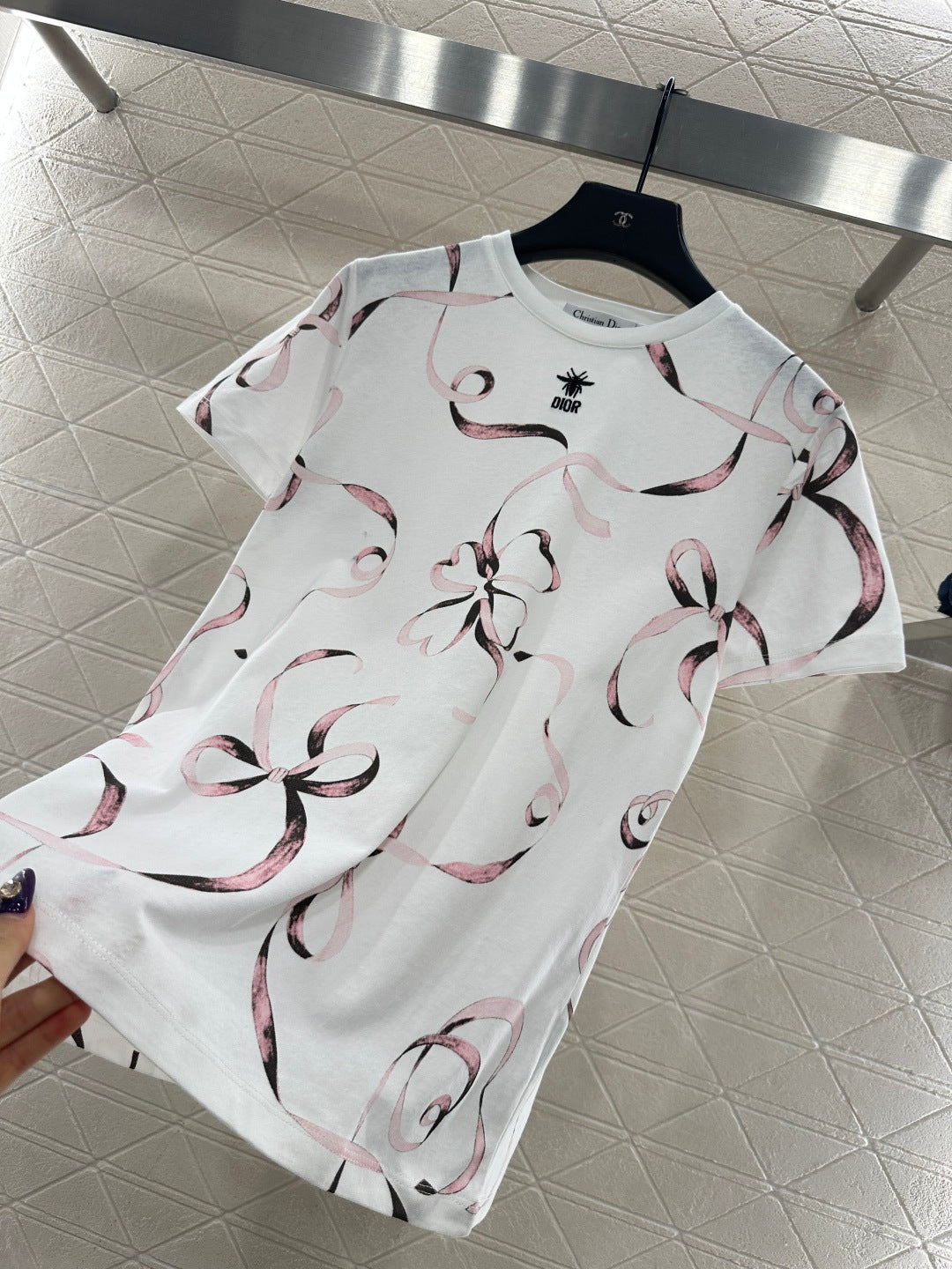 Logo Ribbon Bow T-Shirt
