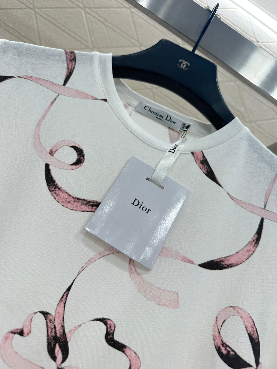 Logo Ribbon Bow T-Shirt