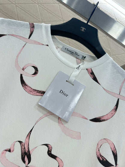 Logo Ribbon Bow T-Shirt