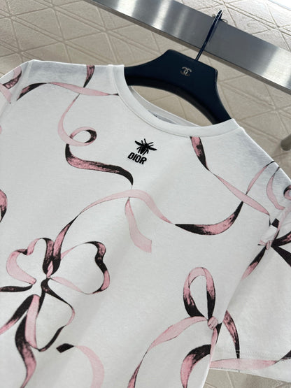 Logo Ribbon Bow T-Shirt