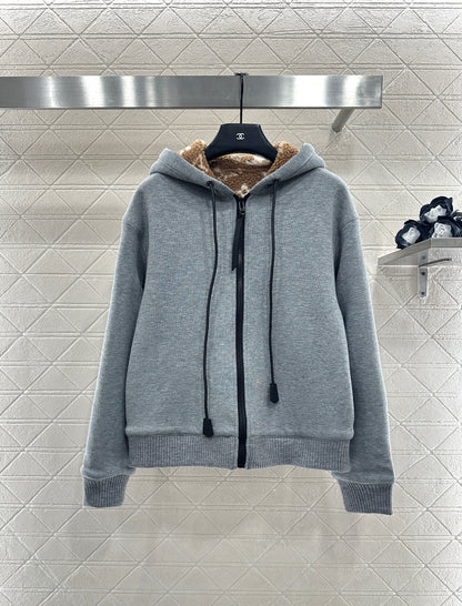 Teddy Fleece Sweatshirt Jacket
