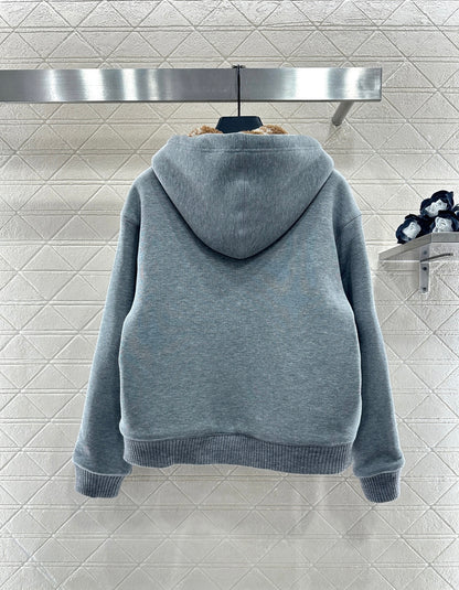 Teddy Fleece Sweatshirt Jacket