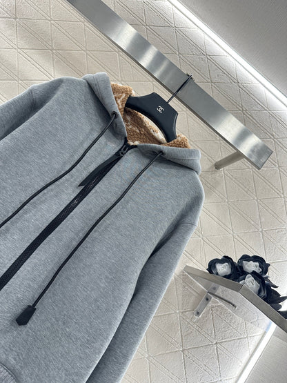 Teddy Fleece Sweatshirt Jacket