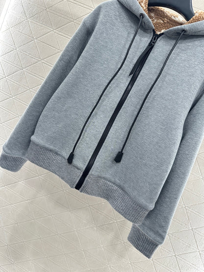 Teddy Fleece Sweatshirt Jacket