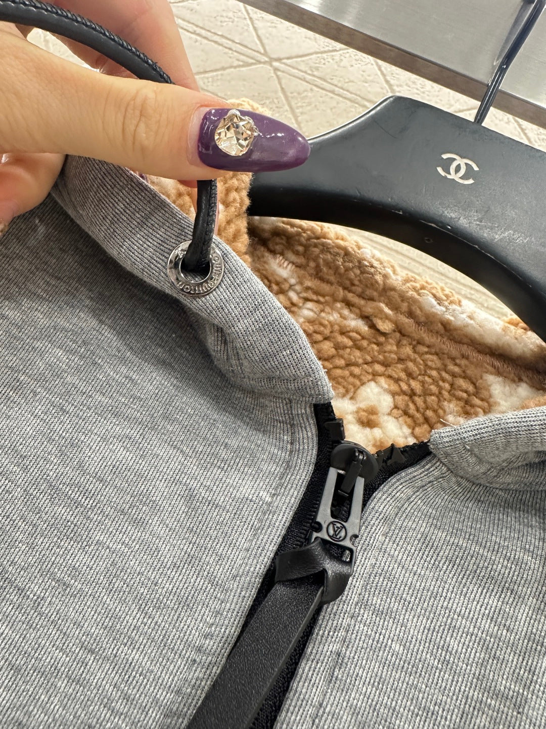 Teddy Fleece Sweatshirt Jacket