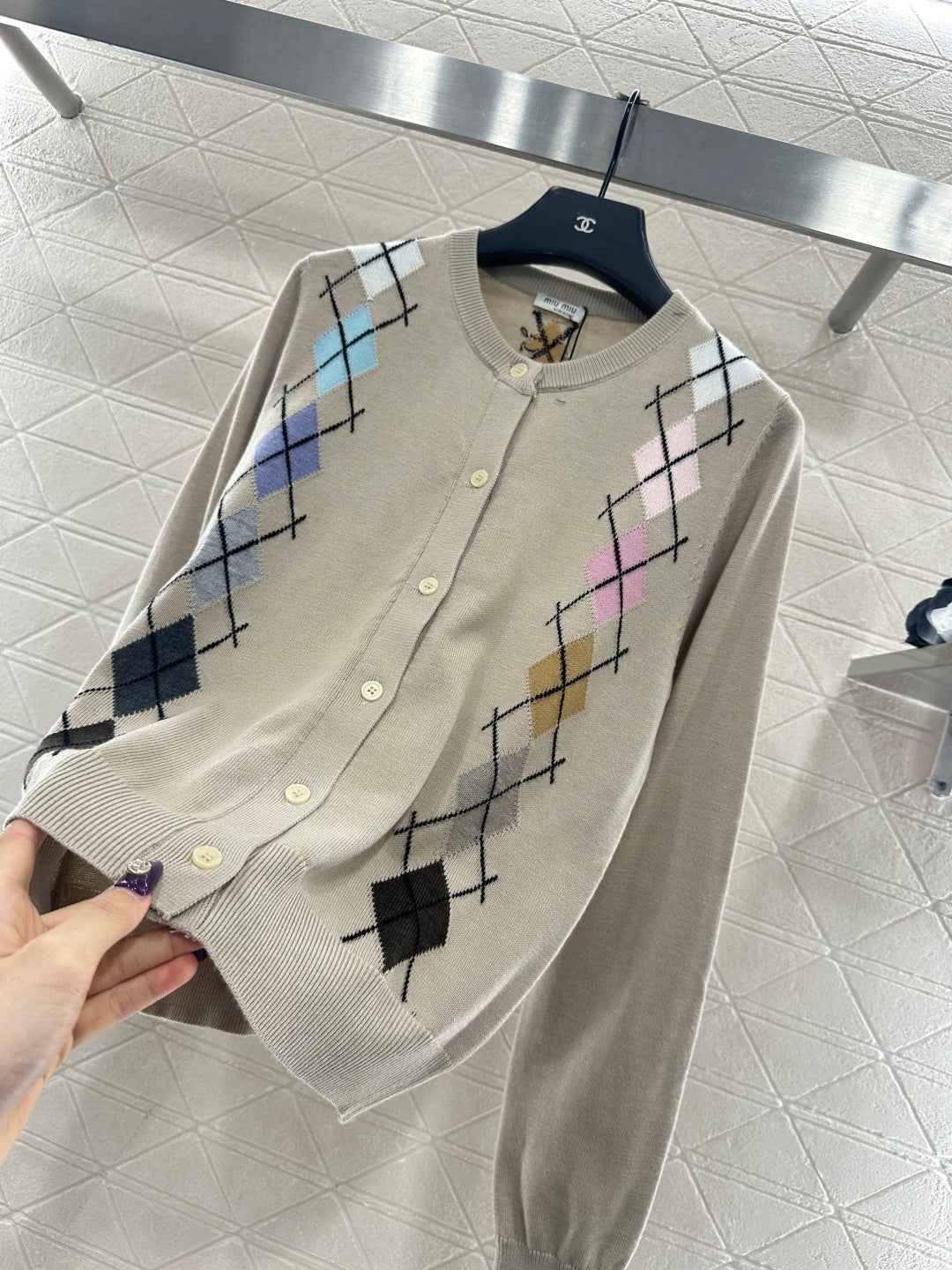 Diamond Pattern Cardigan