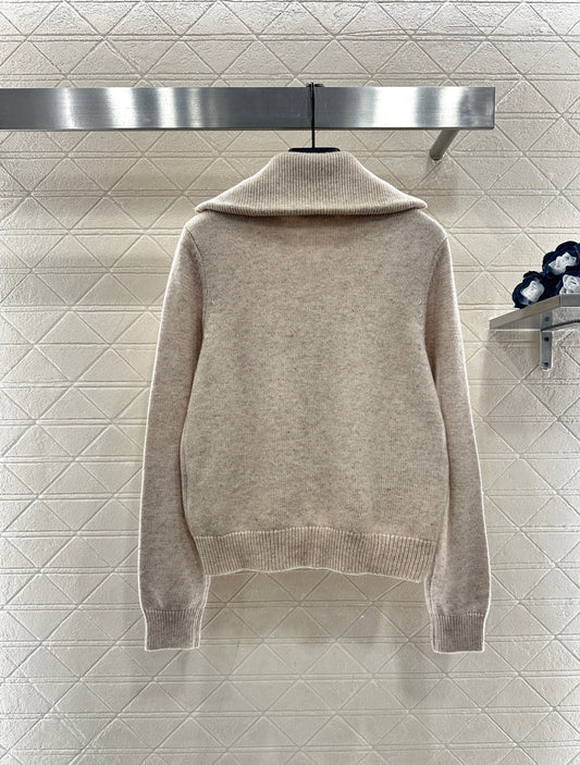 Knitted Zip-Up Cardigan