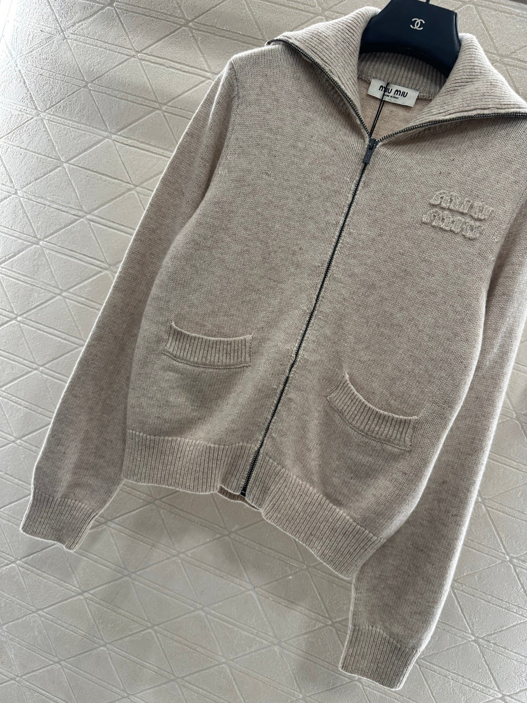Knitted Zip-Up Cardigan