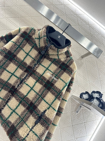 Short Plaid Coat