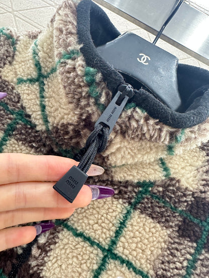 Short Plaid Coat