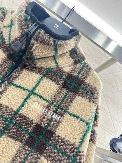 Short Plaid Coat