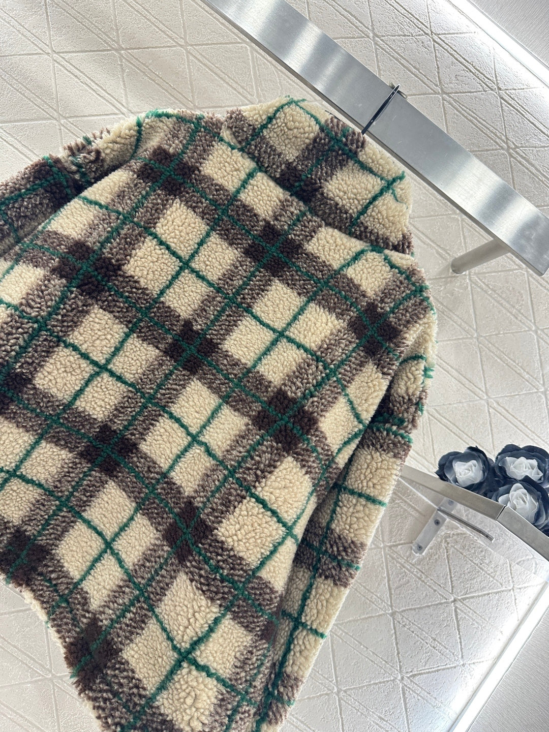Short Plaid Coat