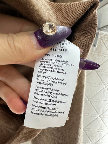 Short-pile Leather Label Casual Jacket