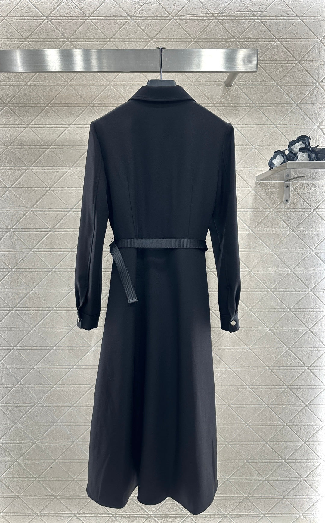 Located Shirt Dress with Belt