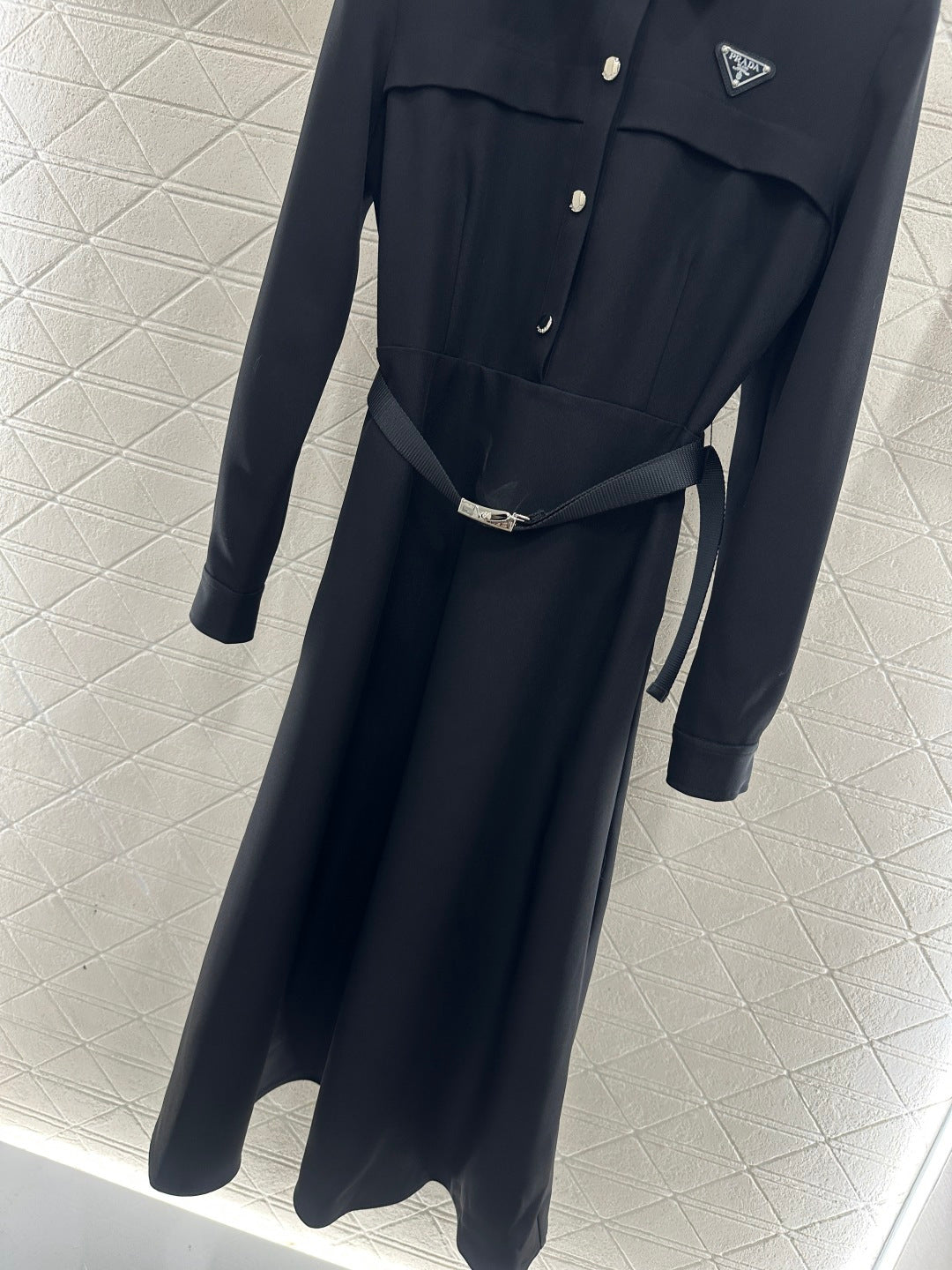 Located Shirt Dress with Belt
