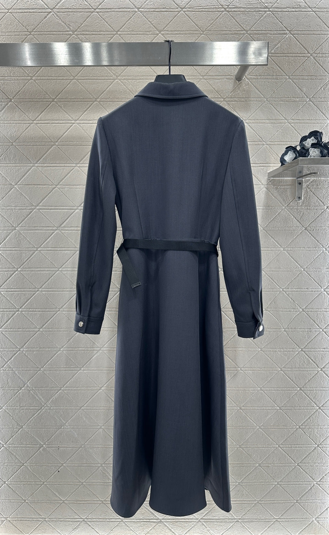 Located Shirt Dress with Belt