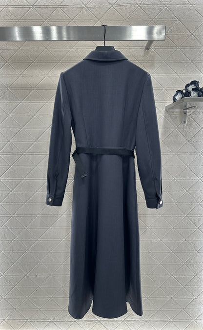 Located Shirt Dress with Belt
