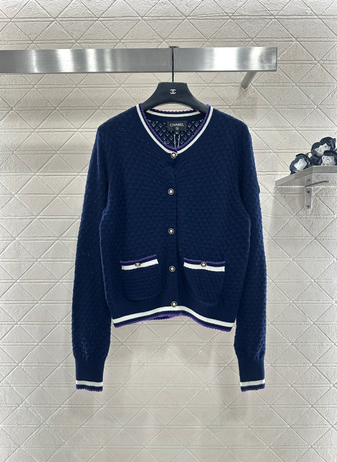 Crew Neck Knit Cardigan