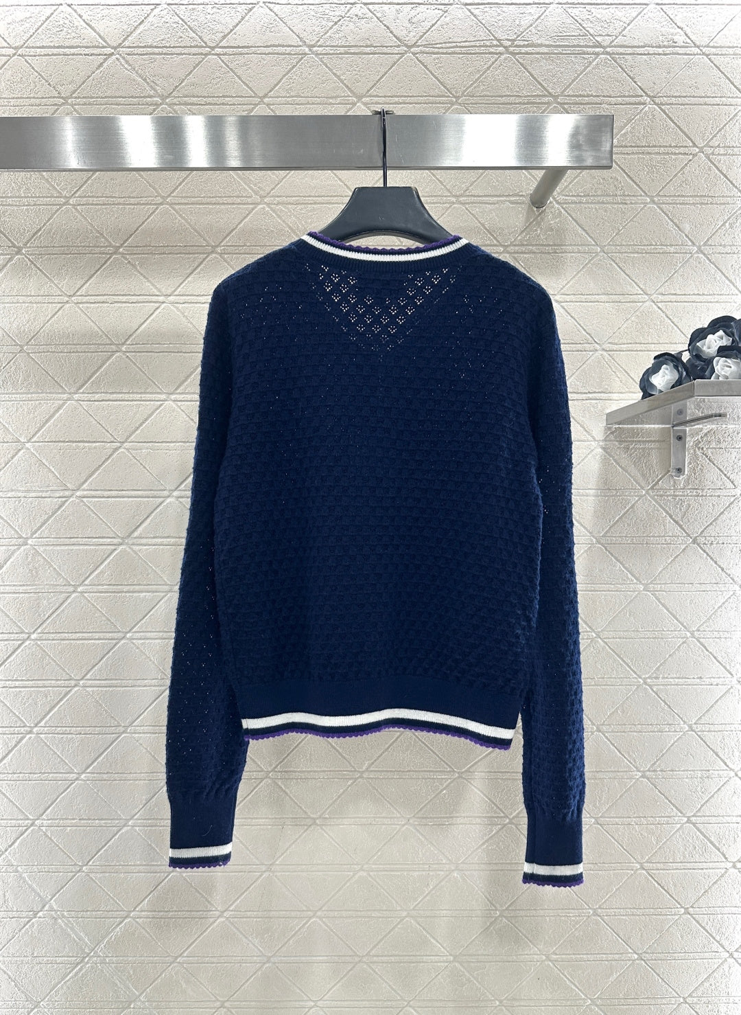 Crew Neck Knit Cardigan
