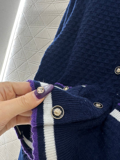Crew Neck Knit Cardigan