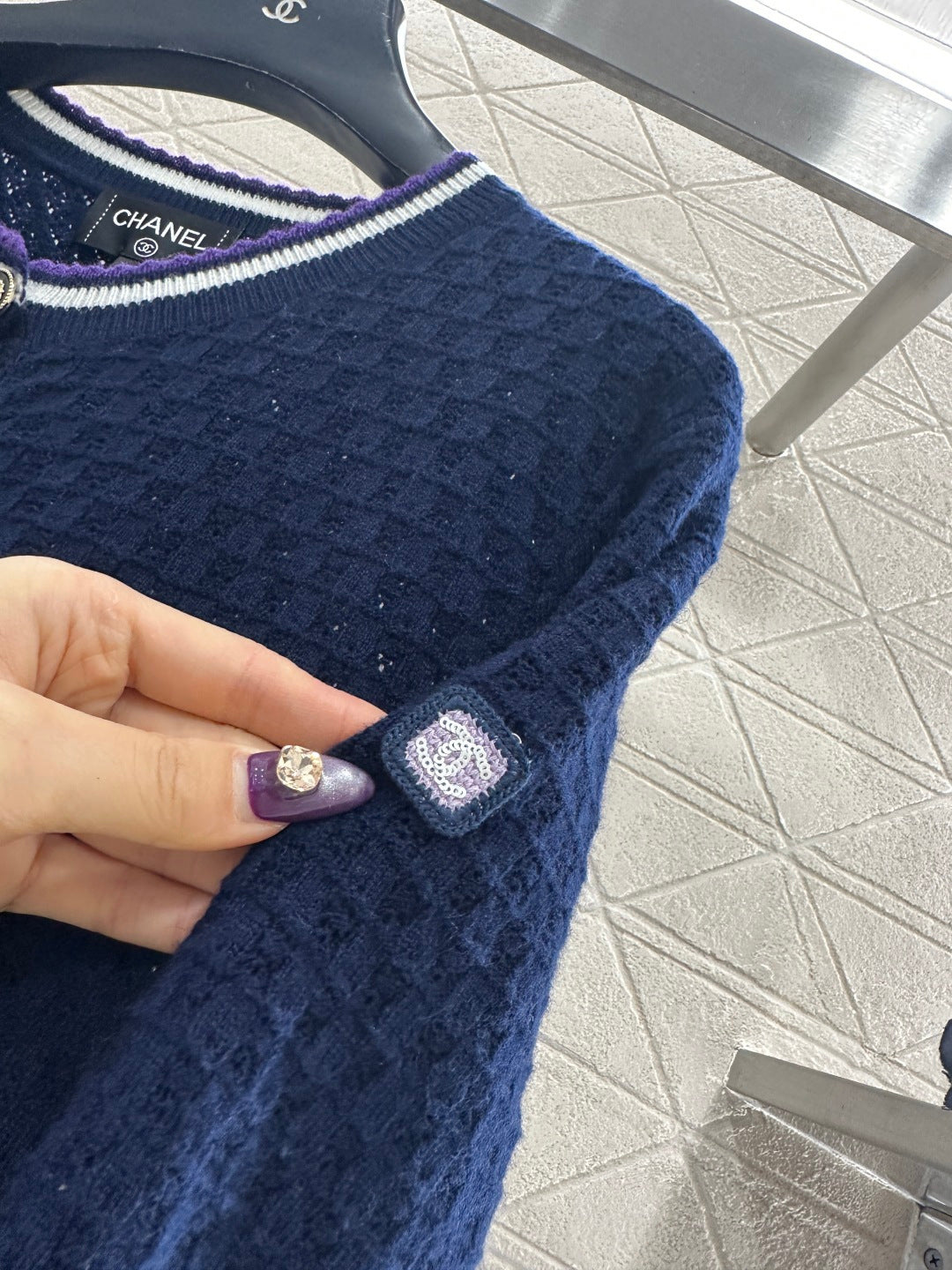 Crew Neck Knit Cardigan
