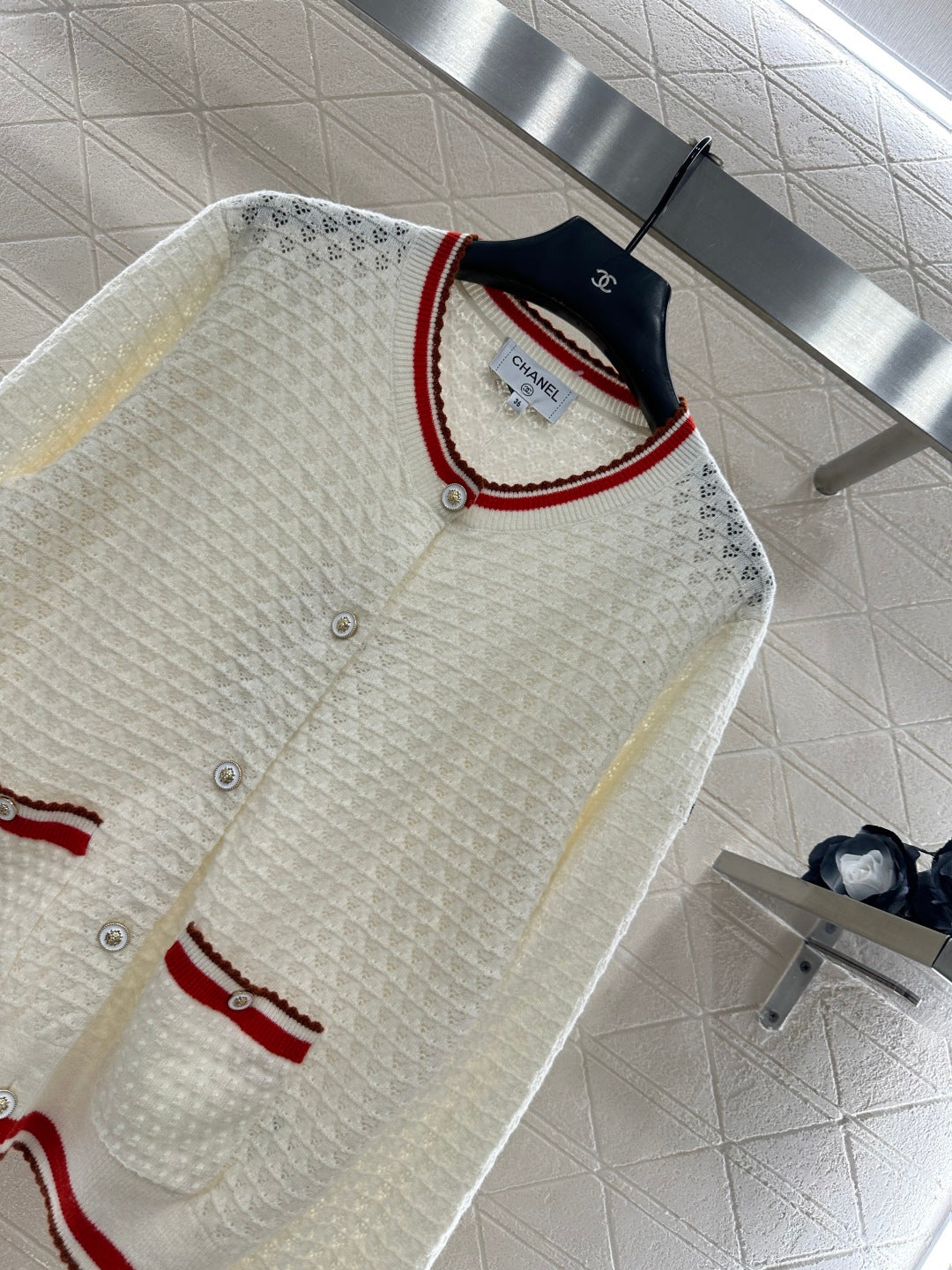 Crew Neck Knit Cardigan