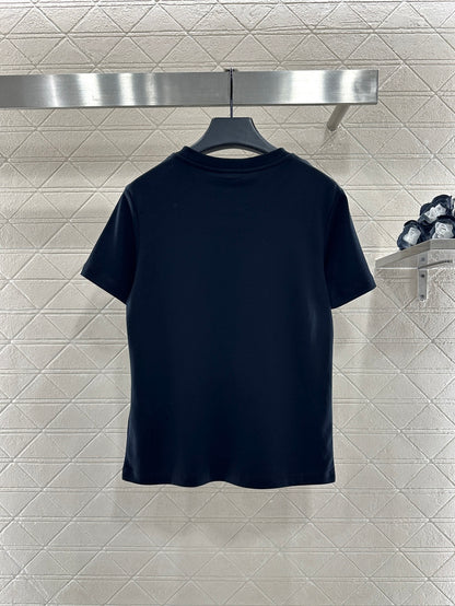 Rhinestone Beaded Logo T-Shirt