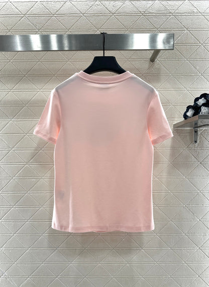 Rhinestone Beaded Logo T-Shirt
