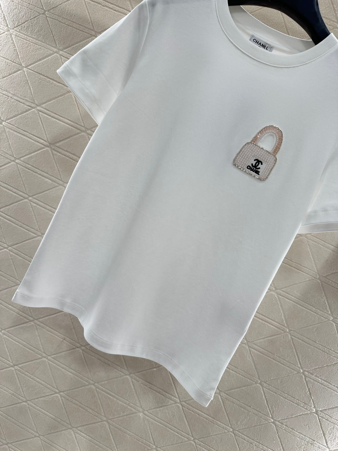 Rhinestone Beaded Logo T-Shirt