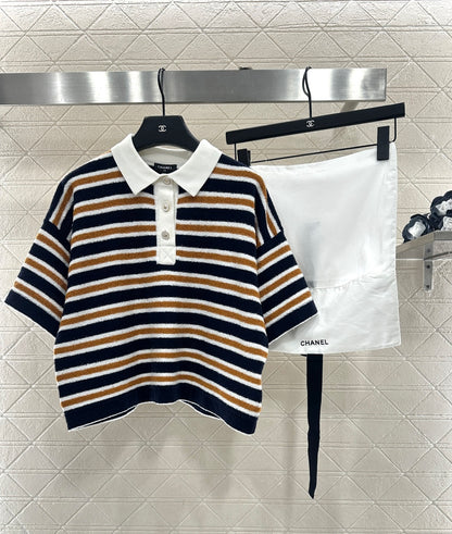 Knitted Striped T-shirt