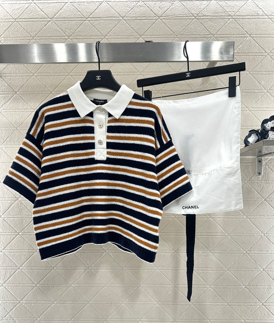 Knitted Striped T-shirt