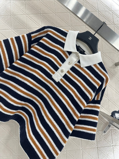 Knitted Striped T-shirt