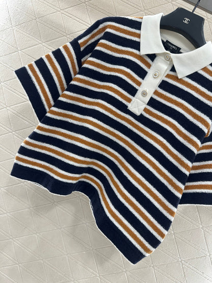 Knitted Striped T-shirt