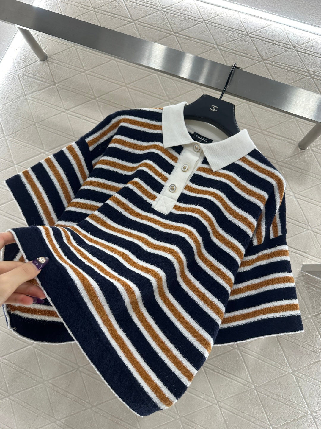 Knitted Striped T-shirt
