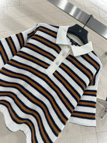 Knitted Striped T-shirt